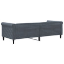 daybed 80x200 cm velour mørkegrå