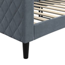 daybed 80x200 cm velour mørkegrå