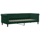 daybed 80x200 cm velour mørkegrøn