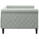 daybed 90x200 cm velour lysegrå