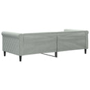 daybed 90x200 cm velour lysegrå