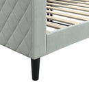 daybed 90x200 cm velour lysegrå