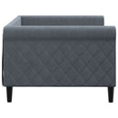 daybed 90x200 cm velour mørkegrå