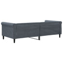 daybed 90x200 cm velour mørkegrå