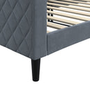 daybed 90x200 cm velour mørkegrå