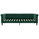 daybed 90x200 cm velour mørkegrøn