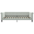 daybed 100x200 cm velour lysegrå