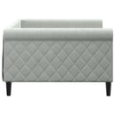daybed 100x200 cm velour lysegrå