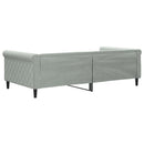 daybed 100x200 cm velour lysegrå