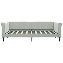 daybed 90x190 cm velour lysegrå
