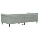 daybed 90x190 cm velour lysegrå