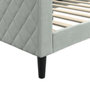 daybed 90x190 cm velour lysegrå