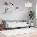 daybed 90x190 cm velour lysegrå