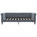 daybed 90x190 cm velour mørkegrå