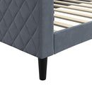 daybed 90x190 cm velour mørkegrå