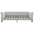 daybed 100x190 cm velour lysegrå