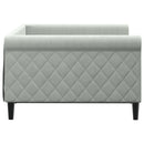 daybed 100x190 cm velour lysegrå