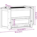 hamsterbur 80x40x43 cm massivt fyrretræ