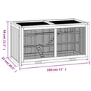 hamsterbur 104x52x54 cm massivt træ gran