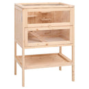 hamsterbur 55x40x80 cm massivt træ gran