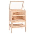 hamsterbur 55x40x80 cm massivt træ gran