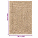 gulvtæppe ZIZUR 120x170 cm jute-look indendørs og udendørs
