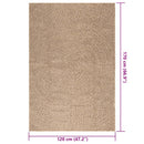 gulvtæppe ZIZUR 120x170 cm jute-look indendørs og udendørs