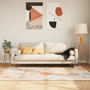 gulvtæppe 160x230 cm vaskbart flerfarvet