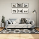 gulvtæppe 120x180 cm vaskbart sort og hvid