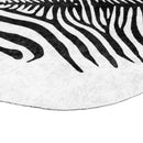 gulvtæppe 120x170 cm vaskbart zebrastriber sort og hvid