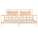 sengeramme med sengegavl 180x200 cm massivt træ