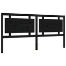 sengeramme med sengegavl 200x200 cm massivt træ sort