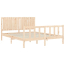 sengeramme uden madras 160x200 cm massivt fyrretræ