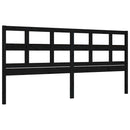 sengeramme med sengegavl 200x200 cm massivt træ sort