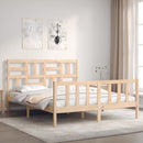 sengeramme uden madras 160x200 cm massivt fyrretræ