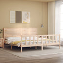 sengeramme med sengegavl Super King Size massivt træ
