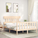 sengeramme uden madras 140x200 cm massivt fyrretræ