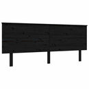 sengeramme med sengegavl 200x200 cm massivt træ sort