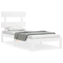 sengeramme uden madras 90x200 cm massivt fyrretræ hvid