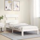 sengeramme uden madras 90x200 cm massivt fyrretræ hvid