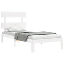 sengeramme uden madras 90x200 cm massivt fyrretræ hvid