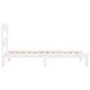 sengeramme uden madras 90x200 cm massivt fyrretræ hvid