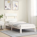 sengeramme uden madras 100x200 cm massivt fyrretræ hvid
