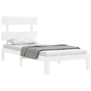 sengeramme uden madras 100x200 cm massivt fyrretræ hvid
