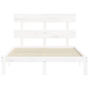 sengeramme uden madras 120x200 cm massivt fyrretræ hvid