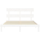 sengeramme uden madras 160x200 cm massivt fyrretræ hvid