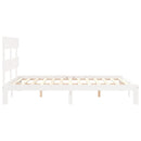 sengeramme uden madras 160x200 cm massivt fyrretræ hvid