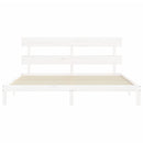 sengeramme uden madras 200x200 cm massivt fyrretræ hvid