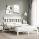 sengeramme uden madras 140x190 cm massivt fyrretræ hvid