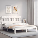 sengeramme uden madras 160x200 cm massivt fyrretræ hvid